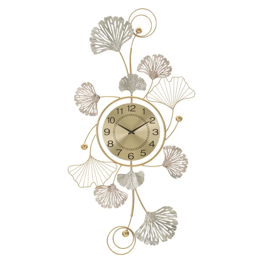 PANEL ŻELAZNY LEAVY Z ZEGAREM 52,5X3,5X102 cm